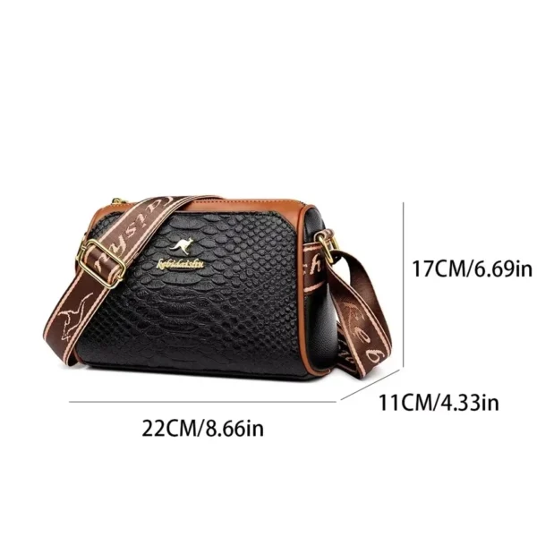 Women's Crocodile Pattern Shoulder Bags Ladies Crossbody Bag With Adjustable Strap Quality Soft Leather Handbags Messenger Sac - Image 4