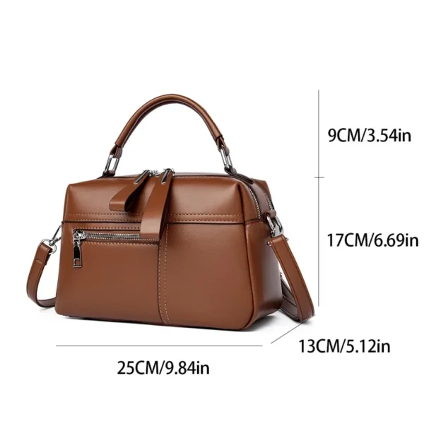 Fashion Top-Handle Bags For Women Luxury Leather Handbag Ladies Shoulder Crossbody Bag High Quality Solid Color Messenger Sac - Image 4