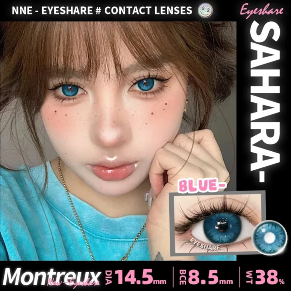 EYESHARE 1 Pair Purple Lenses for Eyes Color Contacts Lens Anime Pink Lenses Blue Pupils for Eyes Y2K Lenses for Natural Eyes - Image 5