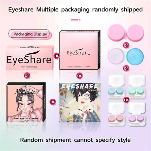 EYESHARE 1 Pair Purple Lenses for Eyes Color Contacts Lens Anime Pink Lenses Blue Pupils for Eyes Y2K Lenses for Natural Eyes - Image 6