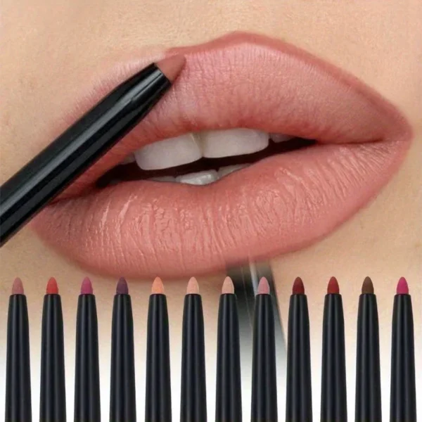 Nude Matte Lip Liner Pencil Lipstick Tint Makeup Waterproof Lasting Non-stick Lipstick Lip Liner Cosmetic - Image 2