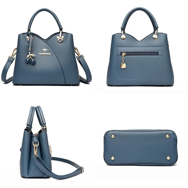 Designer 3 Layers Luxury Female Messenger Bags Ladies Crossbody Shoulder Tote Bag for Women 2024 Fashion New Handbag with Cherry - Image 5