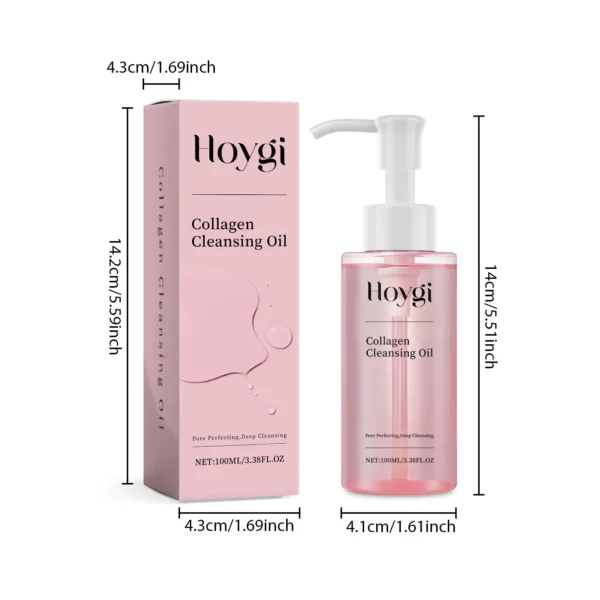Collagen Makeup Remover Oil Jojoba Oil Makeup Remover Deep Cleansing Pore Dirt Gentle Daily Emulsifying Facial Cleanser Cosmetic - Image 6