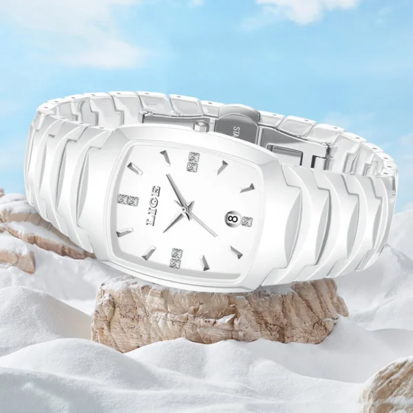 LIGE New Fashion Women Watch Elegant Ceramic Strap Calendar Quartz Wristwatch 30M Waterproof Business Luxury Gift Ladies Watches - Image 5