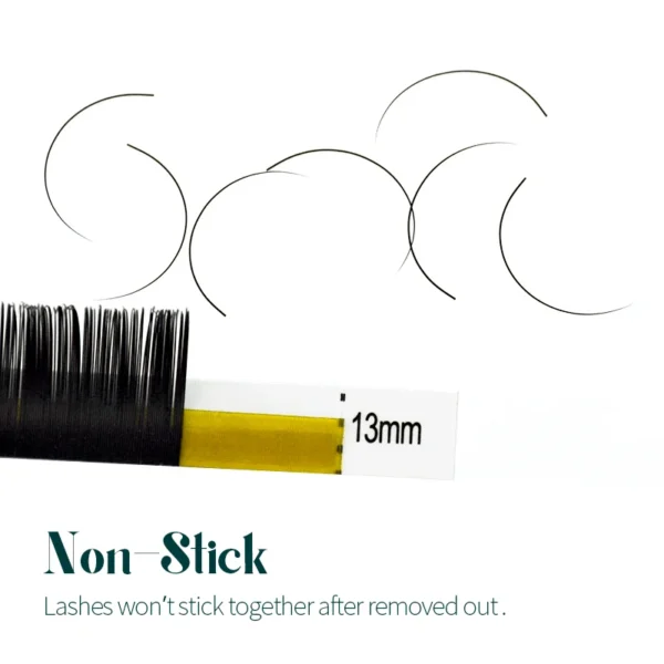 H&L SINCE 1990 20Rows Eyelash Extensions Supplies Individual Lashes Premium Silk Volume Classic Lash Soft Matte Darker Black - Image 2