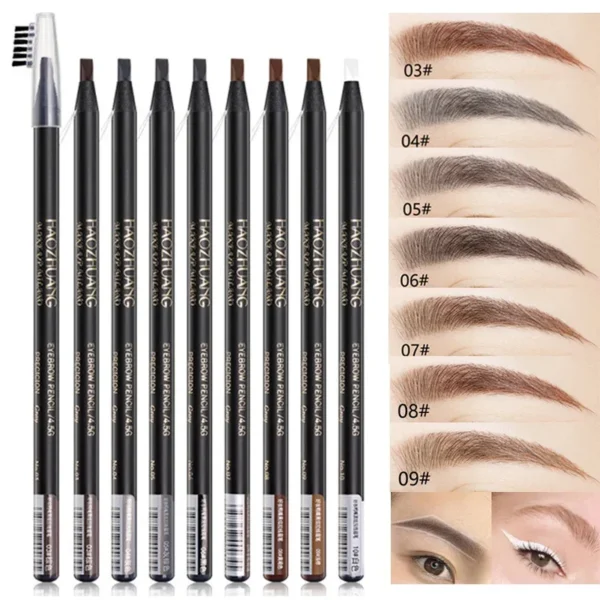 HAOZHUANG Waterproof Long Lasting Eyebrow Pencils with Soft Brush Eyebrows Makeup Tool Permanent Makeup Tattoo Accessories - Image 2