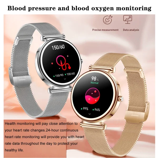 2024 New 1.27 inch Women Smart Watch Bluetooth Call waterproof Women's Watches Custom Watch Face Health Monitor Smart watches - Image 6