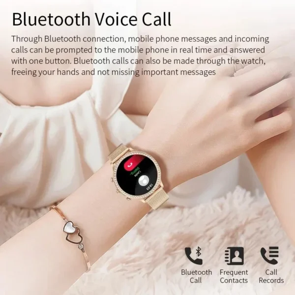 Fashion Luxury Smart Watch Women Bluetooth Call Blood Pressure DIY Custom Sport Fitness Waterproof Smart watches For Women Gift - Image 3
