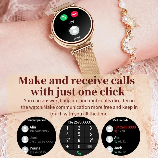 2024 New 1.27 inch Women Smart Watch Bluetooth Call waterproof Women's Watches Custom Watch Face Health Monitor Smart watches - Image 2