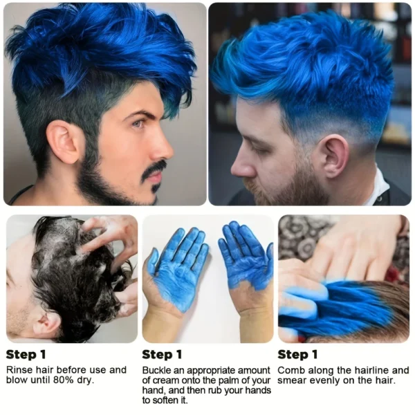 Hair Color Dye Cream Hair Dye Wax For Daily Party Cosplay Halloween DIY Hair Color Halloween Carnival/Mardi Gras/Masquerade - Image 3