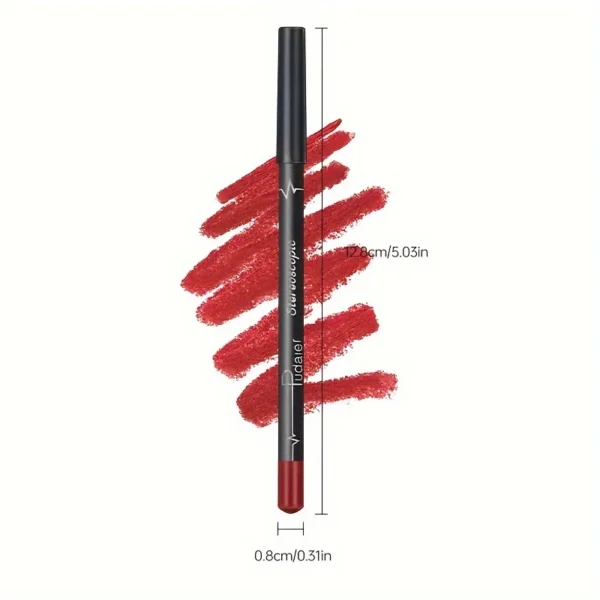 Waterproof Matte Lipliner Pencil Red Contour Tint Lipstick Long Lasting Non-stick Cup Moisturising Lips Makeup 12 Colors - Image 5