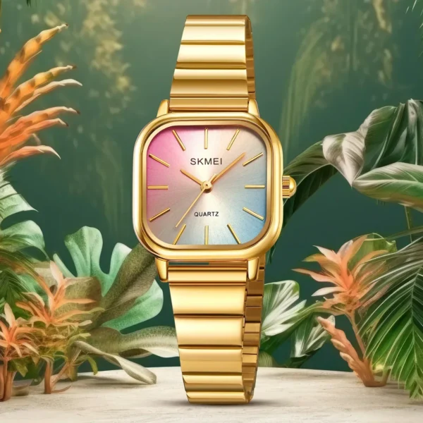 SKMEI 2190 Luxury Ladies Female Quartz Watch Woman Waterproof Stainless Steel Strap Girl Women Wristwatch Date Clock reloj mujer - Image 3