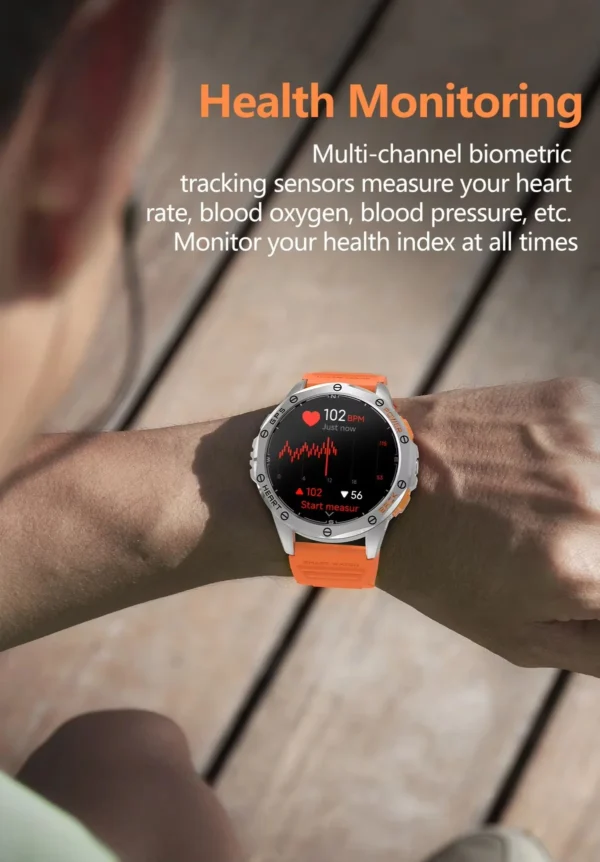 K67 Smart Watch 1.43" Amoled LED Flashlight Compass Barometric Altimeter GPS Sports Montion Fitness Tracker BT Call Smartwatch - Image 3