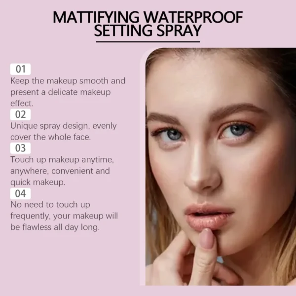 Makeup Fixer Spray Waterproof Moisturizing Face Make up Lasting Oil Control Natural Matte Refreshing Makeup Setting Spray - Image 2