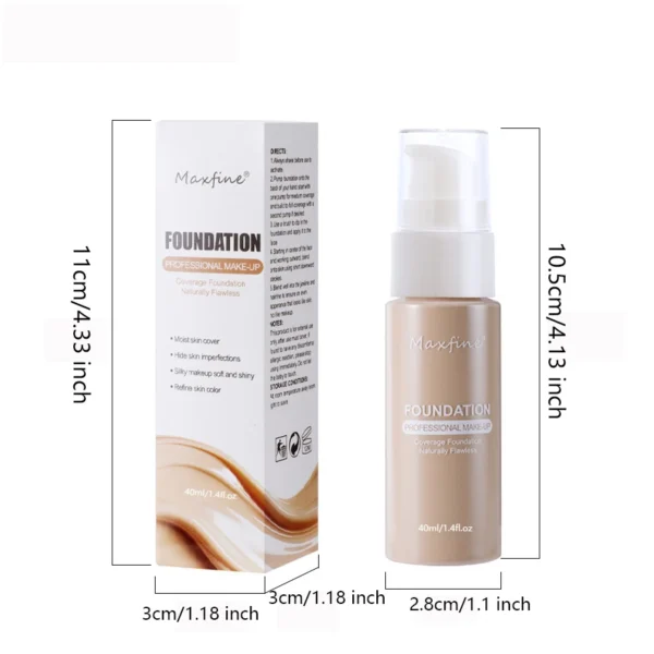 Liquid Foundation Effective Concealer Waterproof Sweat-resistant Makeup Professional Cosmetics - Image 4