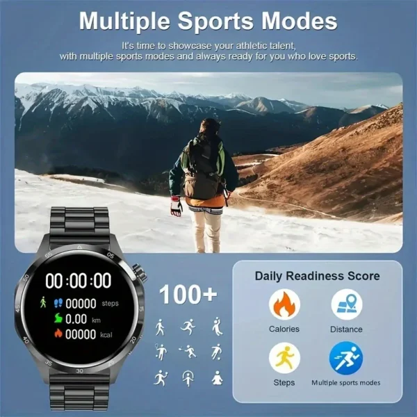 2025 New NFC GPS Sport Smart Watch for Men 1.52 "AMOLED Screen Heart Rate Monitor Bluetooth Call IP68 Waterproof GT4 Smartwatch - Image 3