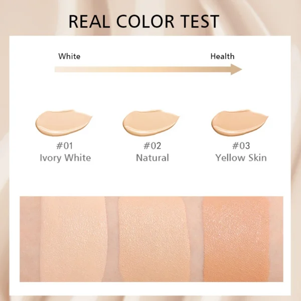 Liquid foundation naturally covers flaws without sticking powder, plain face cream, transparent foundation, conceals blemishes - Image 5