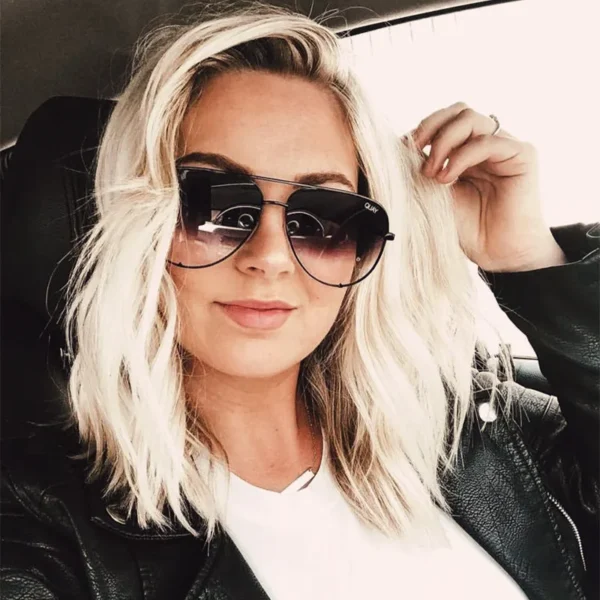 Quay Brand Designer Sunglasses Women Classic Alloy Mirror Pilot Eyewear Accessory Ladies HIGH KEY Sun Glasses Female Oculos - Image 2