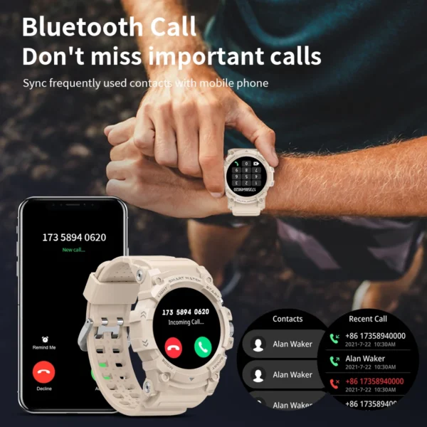 LIGE Smart Watch Woman Fitness Bluetooth Call Rubber Strap Bracelet Waterproof Heart Rate Tracker For Android IOS Smartwatch GPS - Image 2