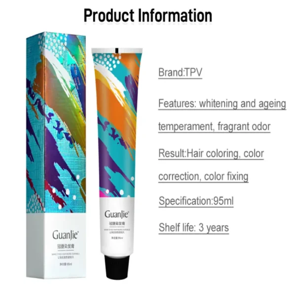 Plant hair dye Hazelnut Ash Brown Non-Bleaching Dye Cream Permanent Hair Color Instant Dye for Hair - Image 6