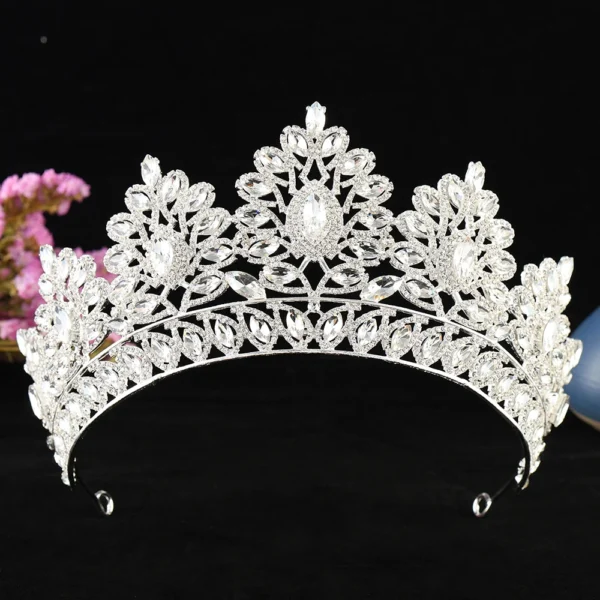 Luxury Crystal Gem Bridal Crown Ornaments Fashionable Noble Banquet Wedding Jewelry Women's hair Accessories - Image 2