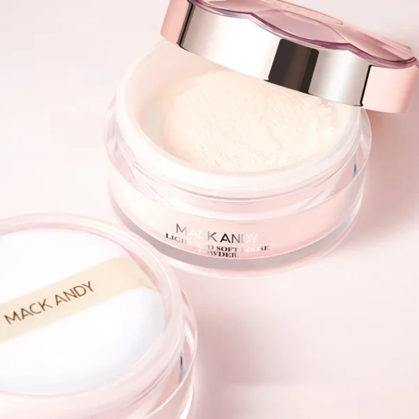 Lightweight Soft Glow Loose Powder Waterproof Sweatproof Long Lasting Oil Control Fixing Loose Powder for Students - Image 2
