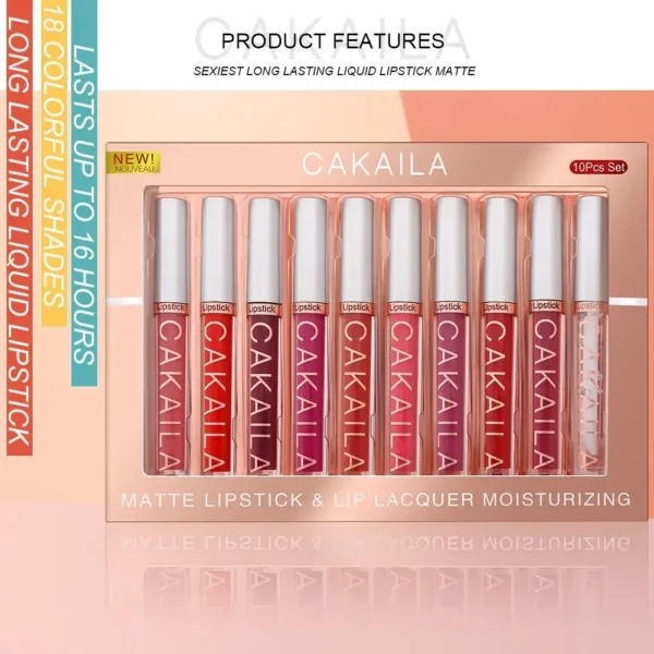 10/6 PCS Lipstick Set Matte Nude Liquid Lip Stain Makeup for women Non stick Cup Lip Gloss Waterproof Long lasting Cosmetics - Image 3