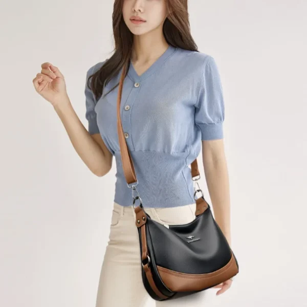 High-Quality Women's Leather Handbag Luxury Designer Shoulder Crossbody Bag Ladies' Casual Messenger Bag Sac De Luxe Femme - Image 2