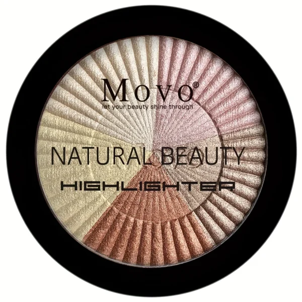 5 Colors Highlighter Powder Makeup Palette, Shimmer Glitter Highlighter Palette High Pigment Face Illuminator Makeup, Ideal Gift - Image 2