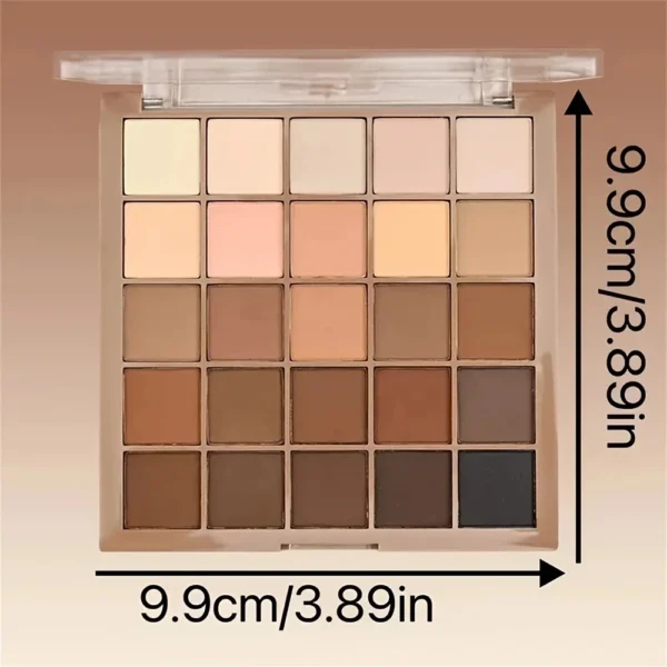 25 Color Eyeshadow Palette - Neutral Gray and Brown Earthy Tone Coffee and Chocolate Style Makeup Shadows for Eyes Maquiagem - Image 4