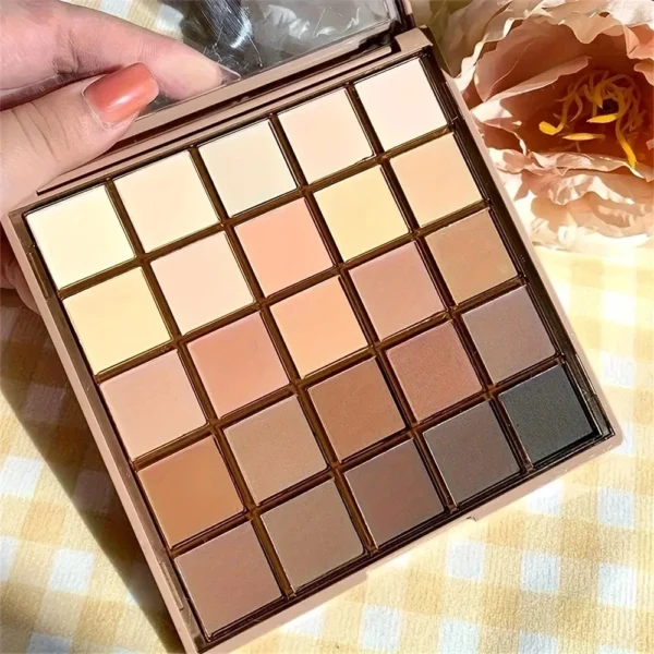 25 Color Eyeshadow Palette - Neutral Gray and Brown Earthy Tone Coffee and Chocolate Style Makeup Shadows for Eyes Maquiagem - Image 5
