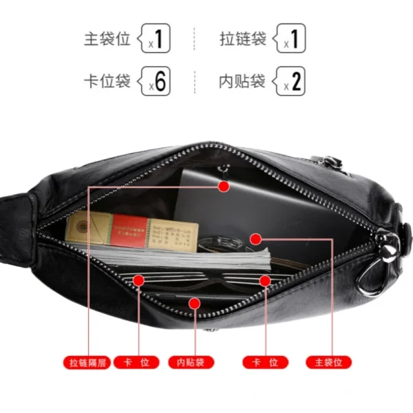 High Quality Cowhide Men's Brand Handbag Wallet Card Bag Bag For Men Sacoche Homme Bolso Hombre Necessaire Clutch Wallet For Men - Image 6
