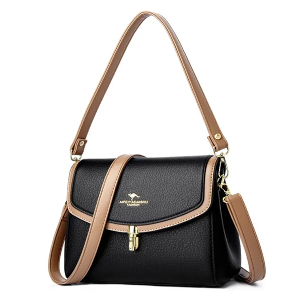 2 Strap Shoulder Bag for Women Mother Purse High Quality PU Leather Luxury Designer Ladies Crossbody Bag Casual Tote Sac A Main - Image 3