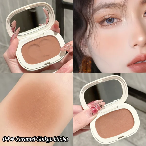 Single Color Blush Silky Texture High Color Rendering No Powder Feeling Low Saturation Long-lasting Natural Matte Blush Cream - Image 4