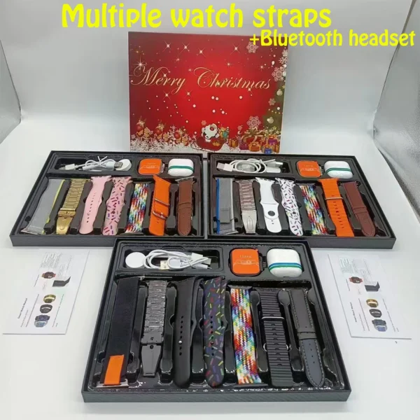 For Android IOS S900 Smartwatch 2025New NFC Bluetooth Call Clock Smart Watch Christmas Style Multi Strap And Bluetooth Earphones - Image 2