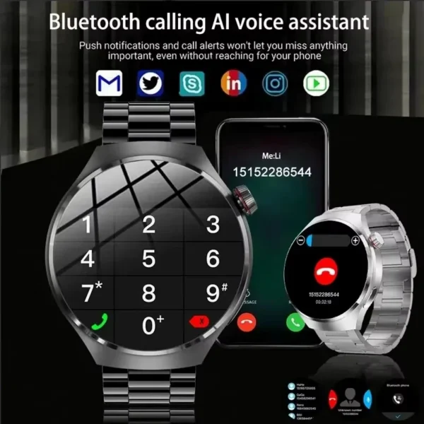 2025 New For HUAWEI GPS Sports smartwatch Men 1.53 AMOLED Screen Compass Altimeter Heart rate BP NFC Bluetooth Call Smart Watch - Image 2