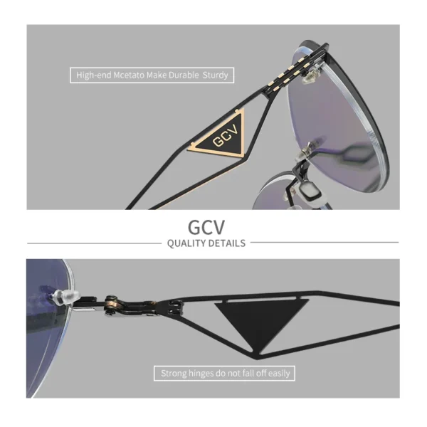 GCV Brand new Women 2 In 1 Polarized Sunglasses Anti blue light glasses butterfly frame multifunctional Medical applicability - Image 3