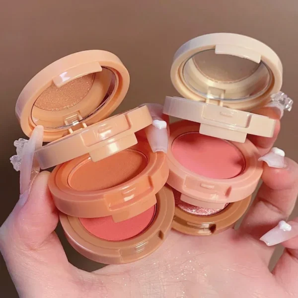 3in1 Blush Palette Pressed Highlighter Palette LongLasting Waterproof Matte Highlighter Shimmer Blush Makeup - Image 2