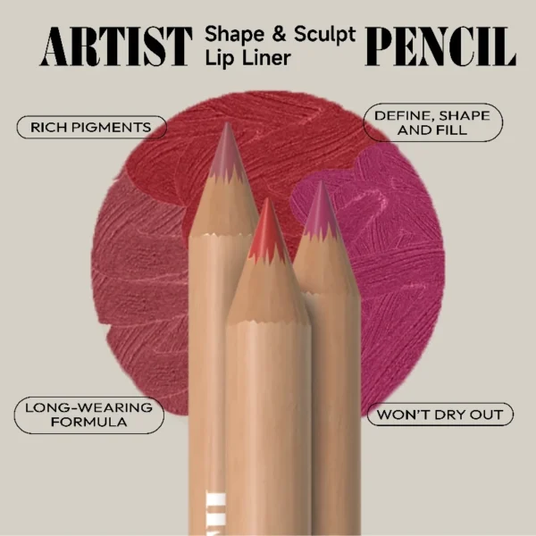 6pcs Face Secret Lip Liner Pencil Set,Ultra-Fine,Smooth Long Lasting Waterproof Matte Velvet,Brown Mixed Color - Image 4
