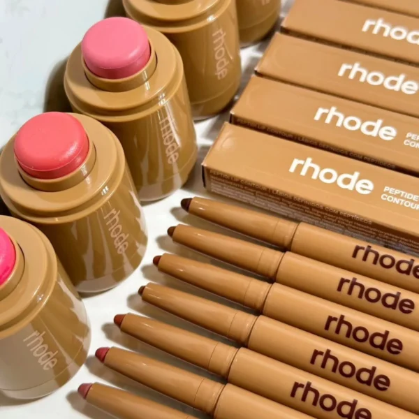 Fashion Makeup Rhode Pocket Blusher Lip Gloss Oil Lip Balm Rouge With Lipstick Lip Shape Pen Liner Barrier Butter For Girl Gift - Image 3