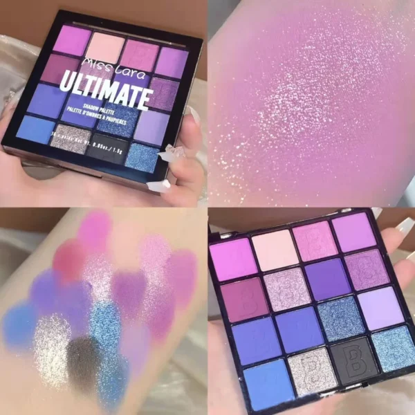 16 Colors Eyeshadow Palette Bright Jam Matte Glitter Red Green Pink Eye Shadow Long Lasting Eye Shadow Makeup Cosmetics - Image 6