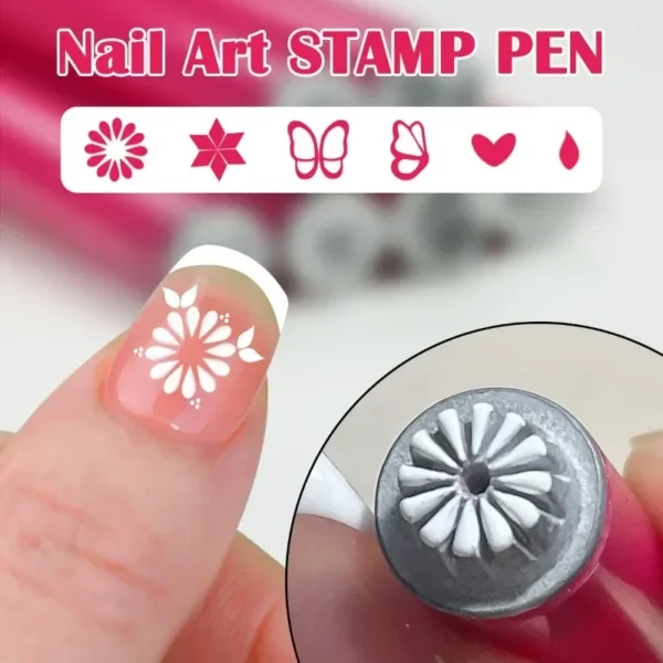 4/6/10pcs Nail Art Flowers&Butterfly Stamp Pen Set for Nail Assorted Patterns DIY Art Stamping Tool for Women Beauty Accessories - Image 4