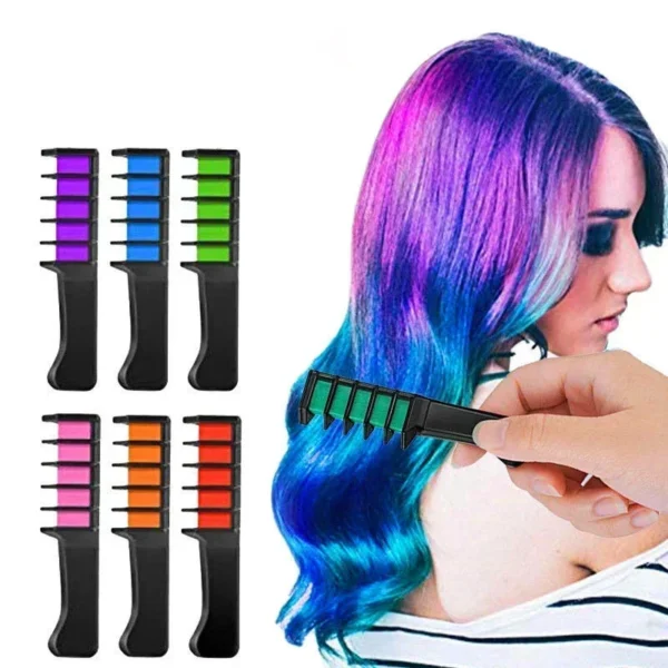6/1pcs Hair Dye Comb Mascara Design Crayons For Hair Coloring Chalk Temporary Dye Pencil Mini Disposable Professional Hair Dyes - Image 5