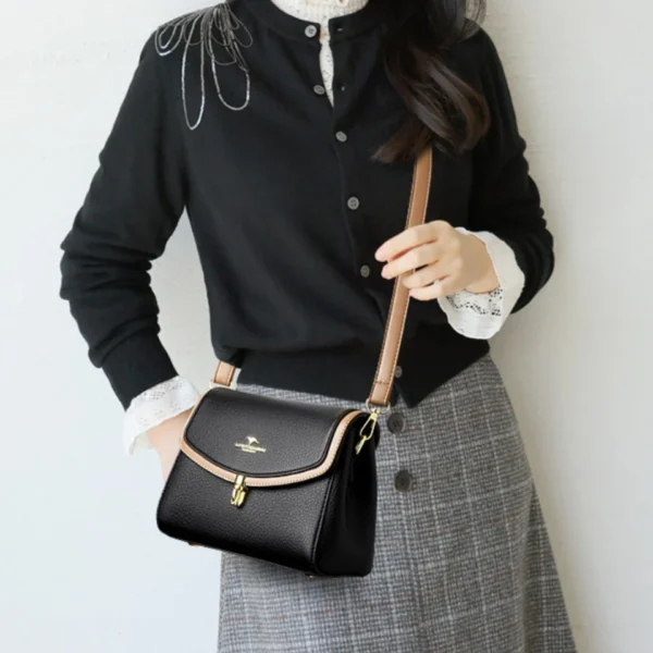 2 Strap Shoulder Bag for Women Mother Purse High Quality PU Leather Luxury Designer Ladies Crossbody Bag Casual Tote Sac A Main - Image 4