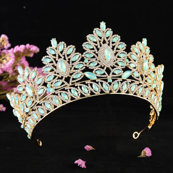 Luxury Crystal Gem Bridal Crown Ornaments Fashionable Noble Banquet Wedding Jewelry Women's hair Accessories - Image 5