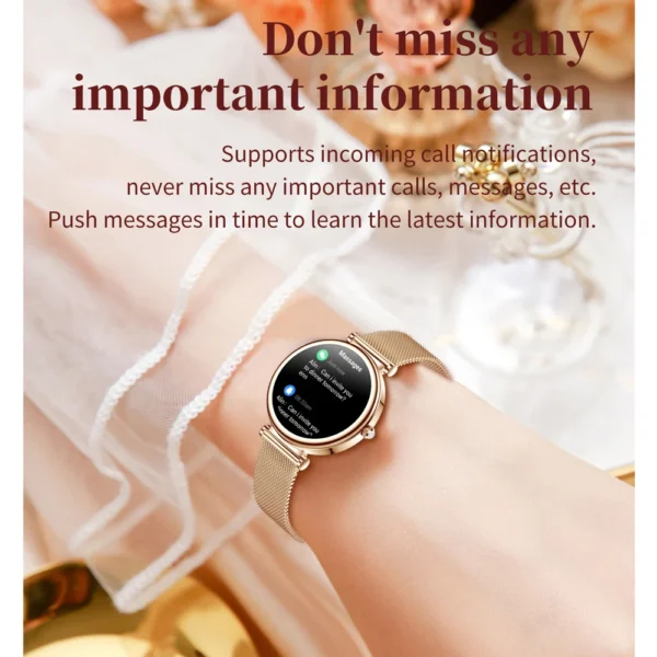 2024 New 1.27 inch Women Smart Watch Bluetooth Call waterproof Women's Watches Custom Watch Face Health Monitor Smart watches - Image 5