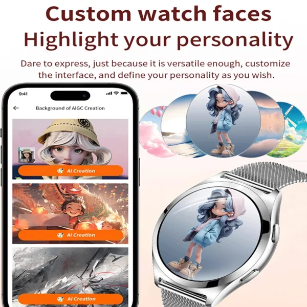 2025 Smart watch Ladies Full touch Screen Sports Fitness watch IP68 waterproof Bluetooth Call For Android iOS Smart watch Female - Image 5