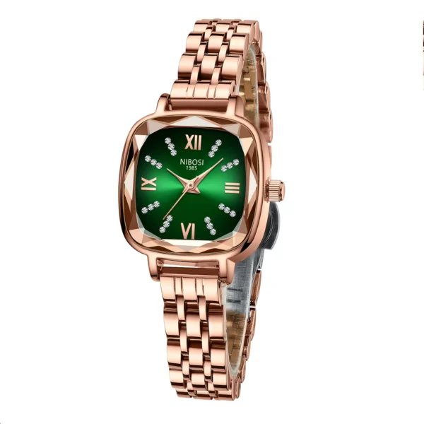 NIBOSI Top Elegant Women Wristwatch Waterproof Date Ladies Watch Stainless Steel Rectangle Quartz Women's Watches Female Reloj - Image 5