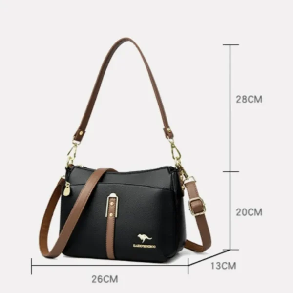 Brand Design Three Layers Fashion Shoulder Messenger Bags Luxury Soft Leather Crossbody Sac Quality Small Handbags and Purses - Image 5