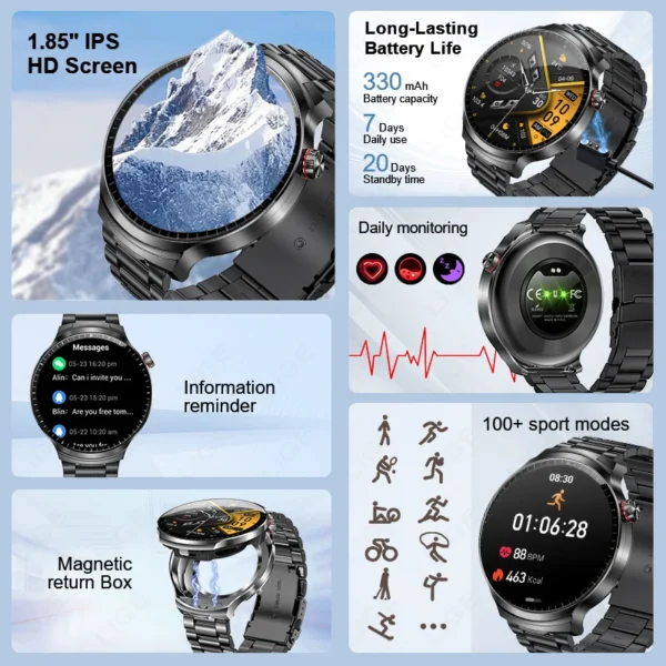 Smart Watch Built-in Bluetooth Earbuds 2 in 1 TWS Headset Smartwatch Heart Rate Sleep Monitor Music Player Watch Fitness Tracker - Image 6
